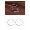Women's Fashion Basic Silver Round Ring Earrings