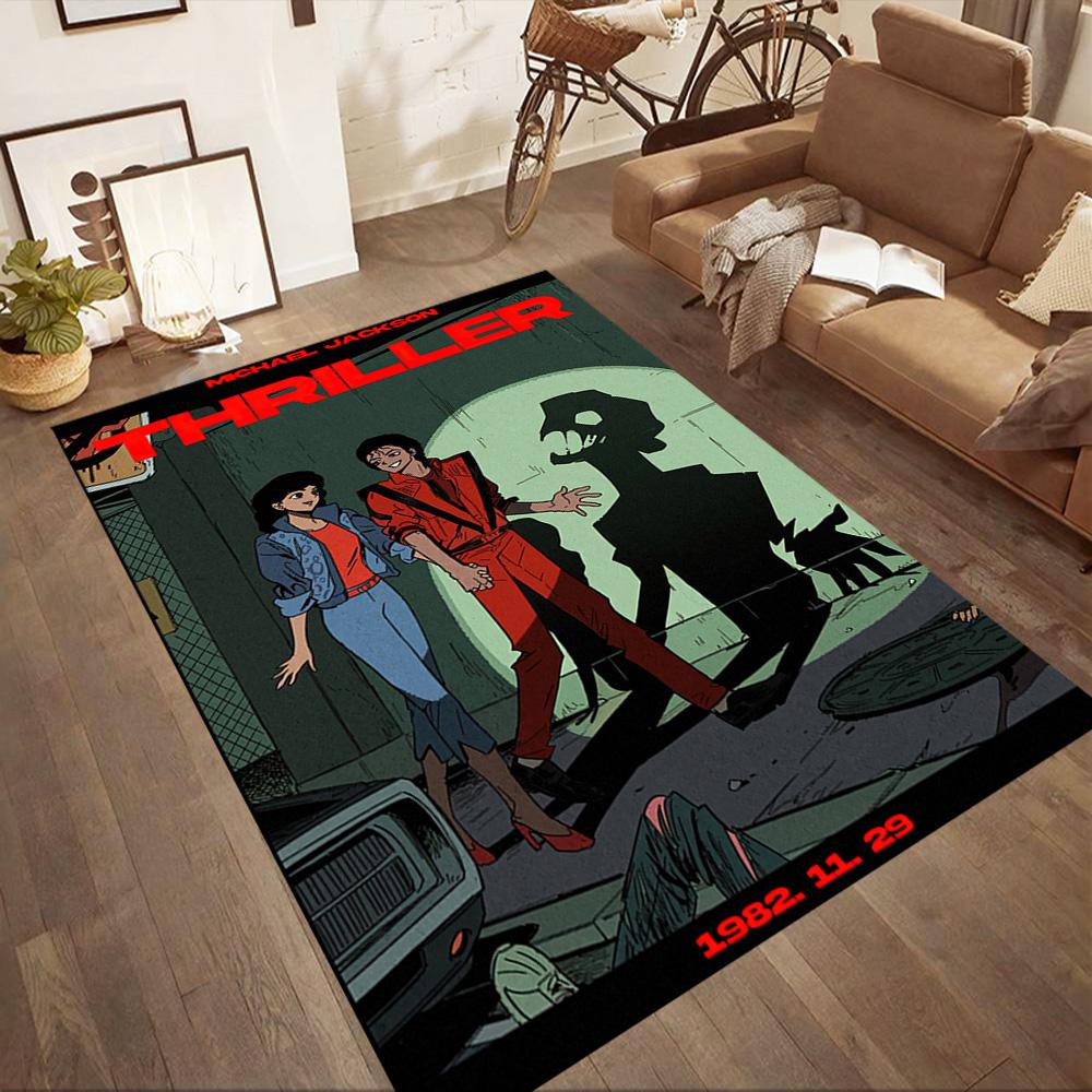 Michael Jackson 77 Floor Rug Office Rug Suitable for Dining Room Study room Kitchen Foyer Anti-slip Rug Anime Office Decor