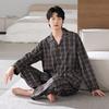 Soft Pure Cotton Pajamas Men's Spring and Autumn Pure Cotton Long-sleeved High-end Loungewear Men's Casual Suit Loose