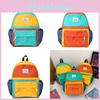 Preschooler Unisex Backpack With Vibrant Color Blocks And Comfortable Curved Shoulder Straps