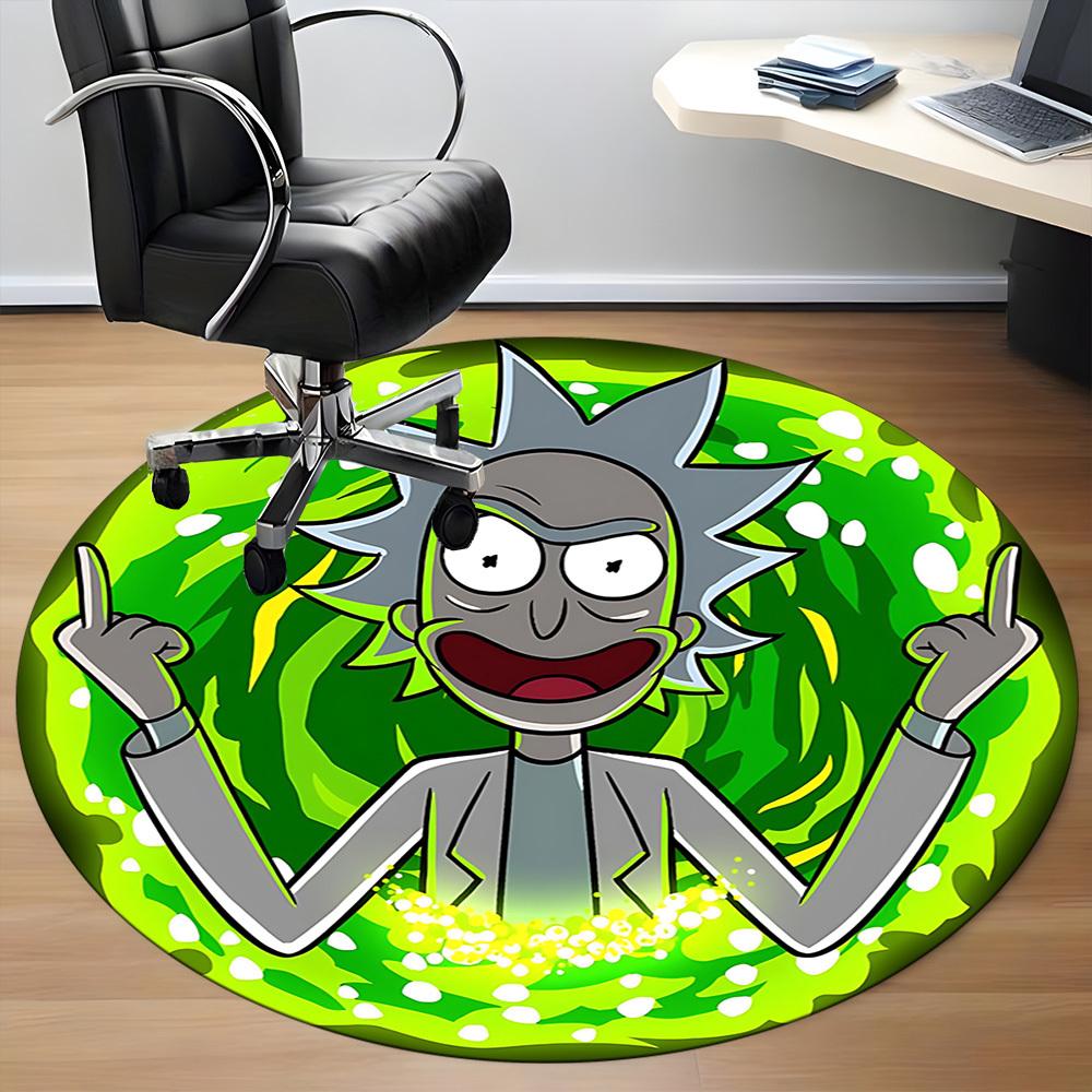 1 szt. Okrągły dywanik biurowy Rick, Antypoślizgowy, Miękki i wytrzymały dywanik biurowy do dekoracji wnętrz, Idealny do biura, Piękna dekoracja