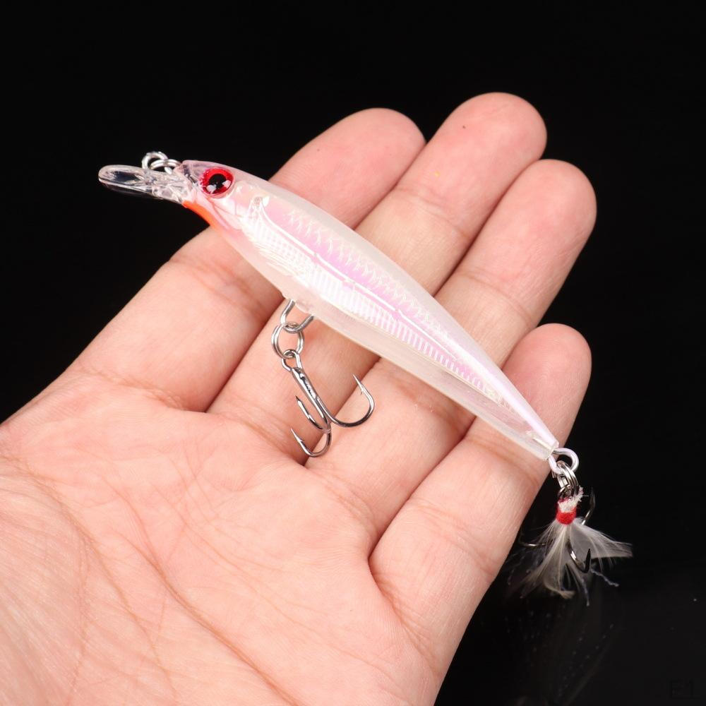 10 ks Rybářských nástrah Třpytky s háčky Jedinečné realistické nástrahy pro okouna, červenou rybu, crappie, minnow