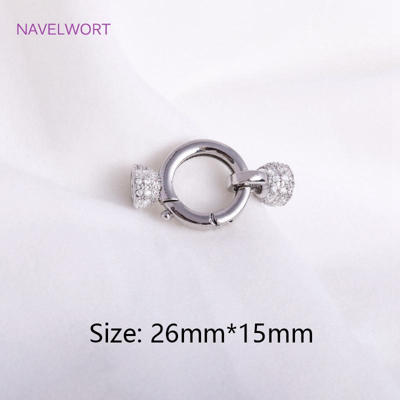 Trendy 18K Gold Plated Round Pearl Clasps Fastener For Bracelet Necklace Making Fittings,DIY Jewellery Making Supplies Wholesale