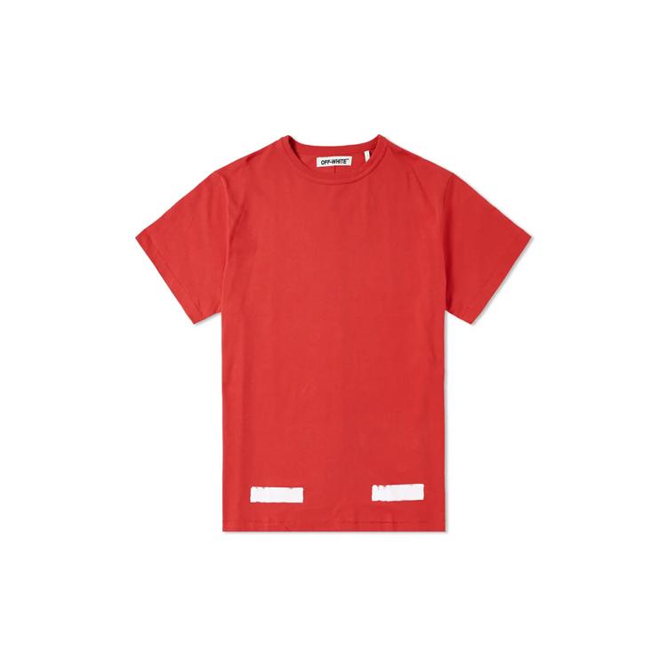 OFF WHITE T Shirts Mens Crew Neck Moderate Heavyweight OMAA002F161850102001 XS красный