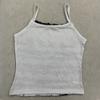 Y2K summer note pattern printed trendy camisole vest with bow decoration
