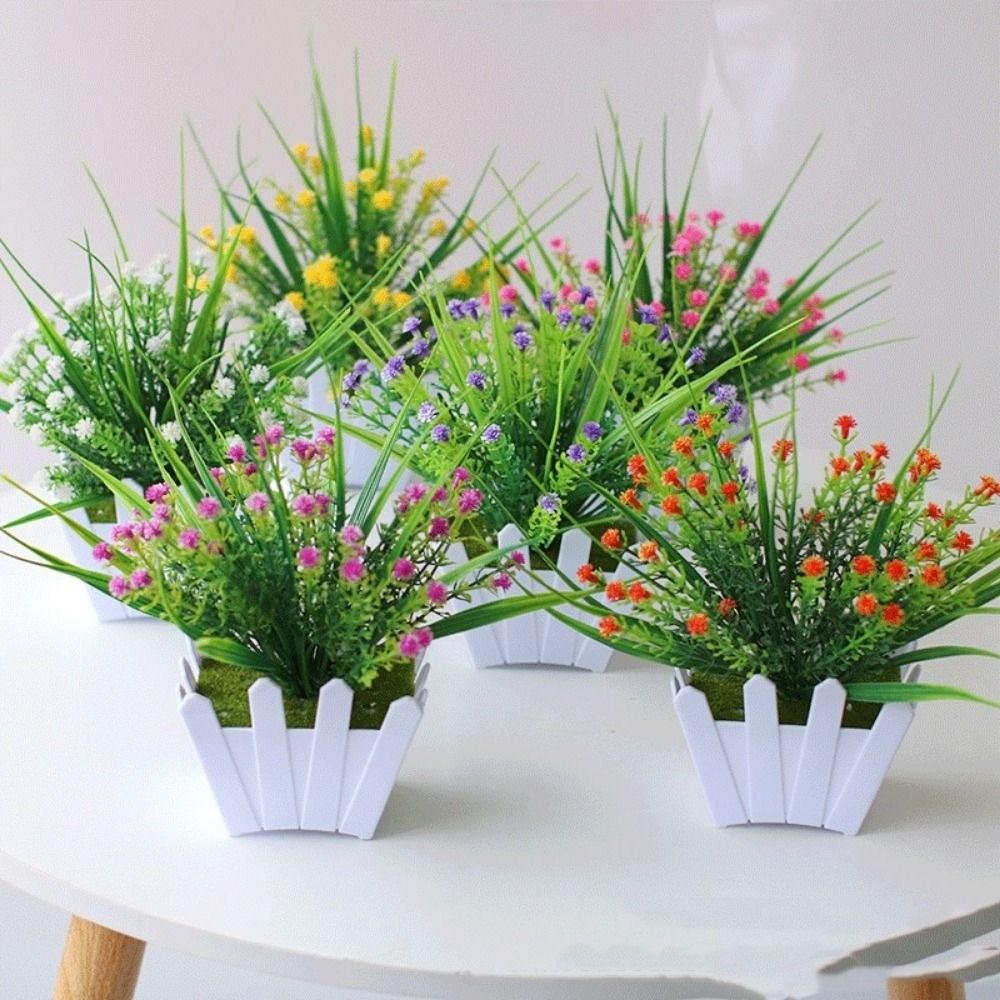 16~22cm Simulation Plant 10 Styles Fake Flower Potted New Artificial Flowers  Home Decor