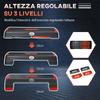 Adjustable Aerobics Stepper, 3-Stage, 10, 15, and 20cm Heights, Made of Plastic. Black and Red