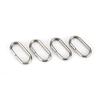 100Pcs Stainless Steel Oval Split Rings Swivel Snap Fishing Tackle Connector(10x19mm)