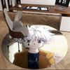 1pc Anime Cartoon Design Round Carpet - Office Chair Mat, Non-Slip Rug for Home Decor, Suitable for All Seasons, Perfect Gift for Anime Lovers.W016