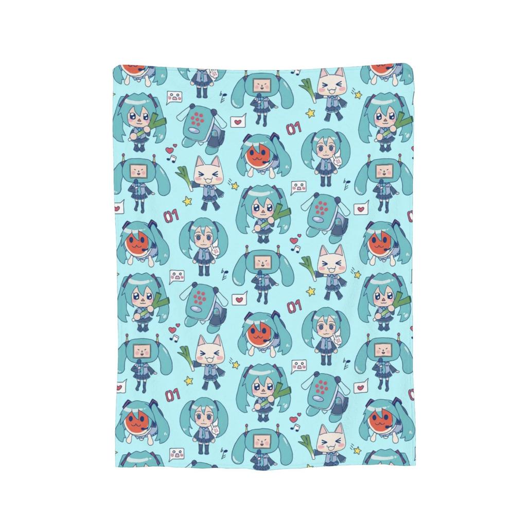 Hatsunes Mikus Special 6 Blankets Velvet Printed Multi-function Warm Throw Blanket for Bed Travel Bedspreads