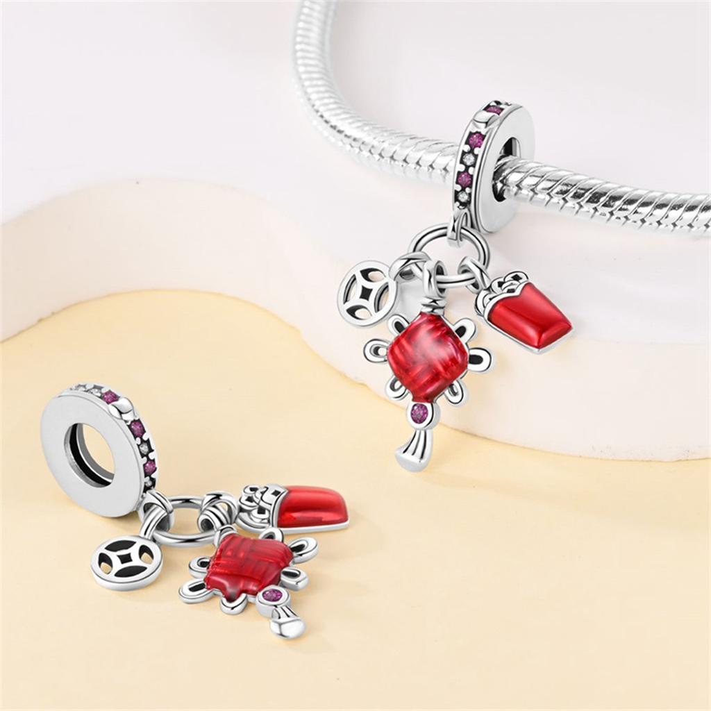 Copper Charms Chinese Knot Dog Star Beads Pendants Fit Original Jewelry Making Bracelet Diy