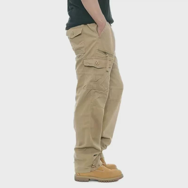 Herren Frühling & Herbst Multi-Pocket Casual Outdoor Hose - Große Größe, Atmungsaktiv & Einfarbig