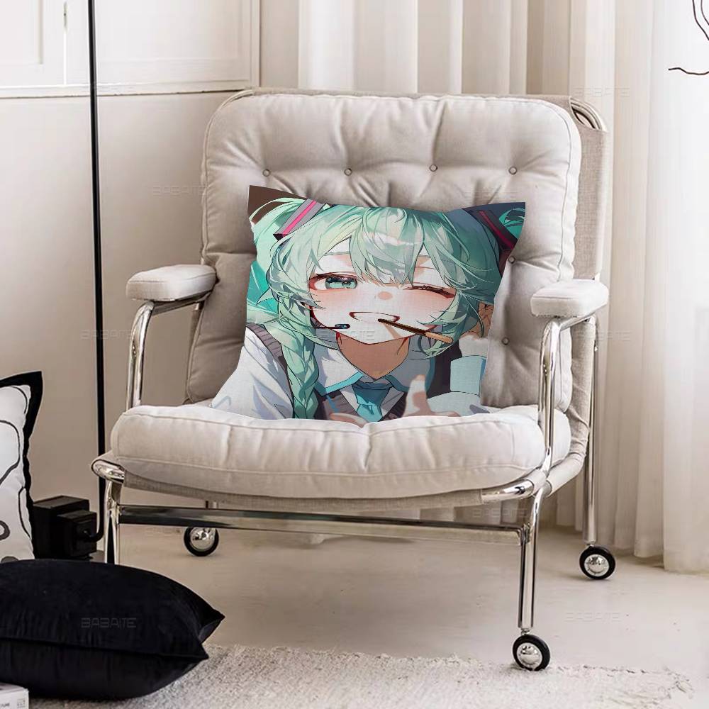 H-Hatsunes M-Miku Pillow Gift Home Office Decoration Bedroom Sofa Car Cushion Cover case 45x45