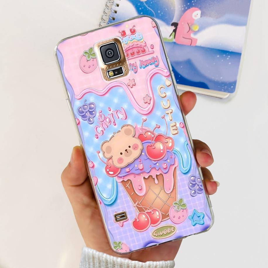 For Samsung Galaxy S5 Case G900F G900I i9600 S 5 Back Cover Cool Painted Soft Silicone Clear Phone Case For Samsung S5 Neo Coque