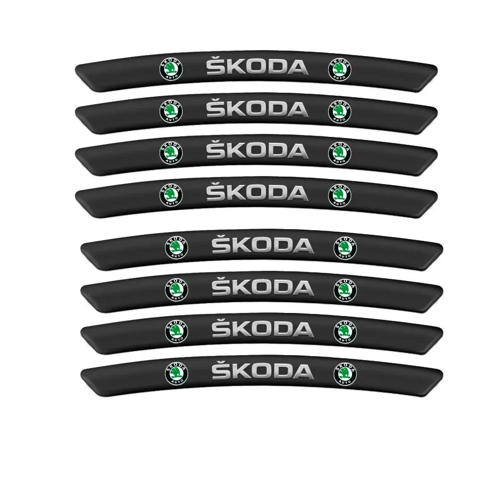 Car Wheel Eyebrow Sticker Car Wheel Sticker Car Exterior Accessories For Skoda Virs Fabia Octavia 3 Kamiq Karoq Kodiaq Rapid A5 kyvc74