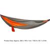 Camping Hammock Portable Hammock with Tie Rope Widened Hanging Swing for Indoor Outdoor Camping Silver Gray Orange Swing Hammock
