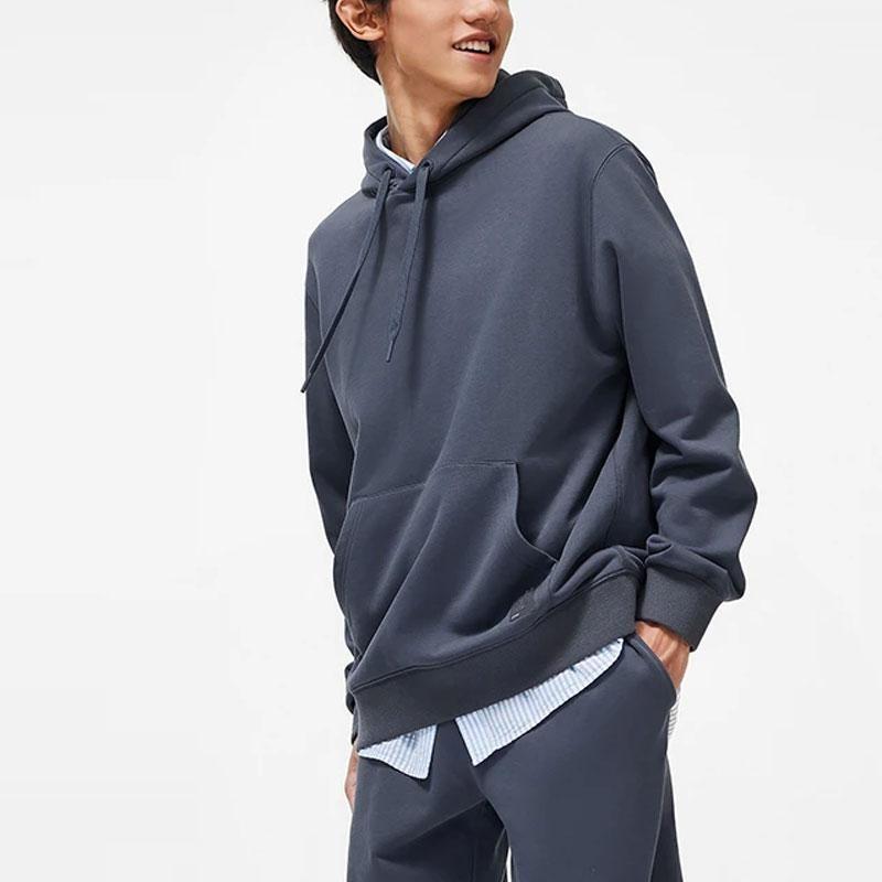 Li Ning China Color Series Solid Loose Pullover Hoodie Unisex Hoodies Cool-Sand-Black AWDU031-7