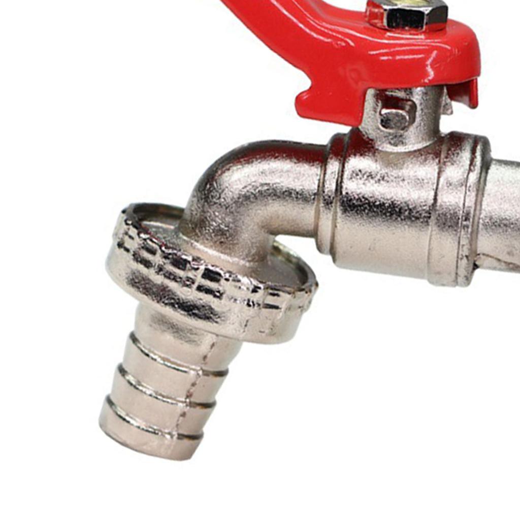 Water Nozzle Zinc Alloy Outlet Water Tap Fauset Rustproof High Pressure for Garden Belt Nozzle
