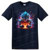 Goku Ultra Instinct Anime Fighter T Shirt W/ Neon Energy Burst Graphic Art Tee