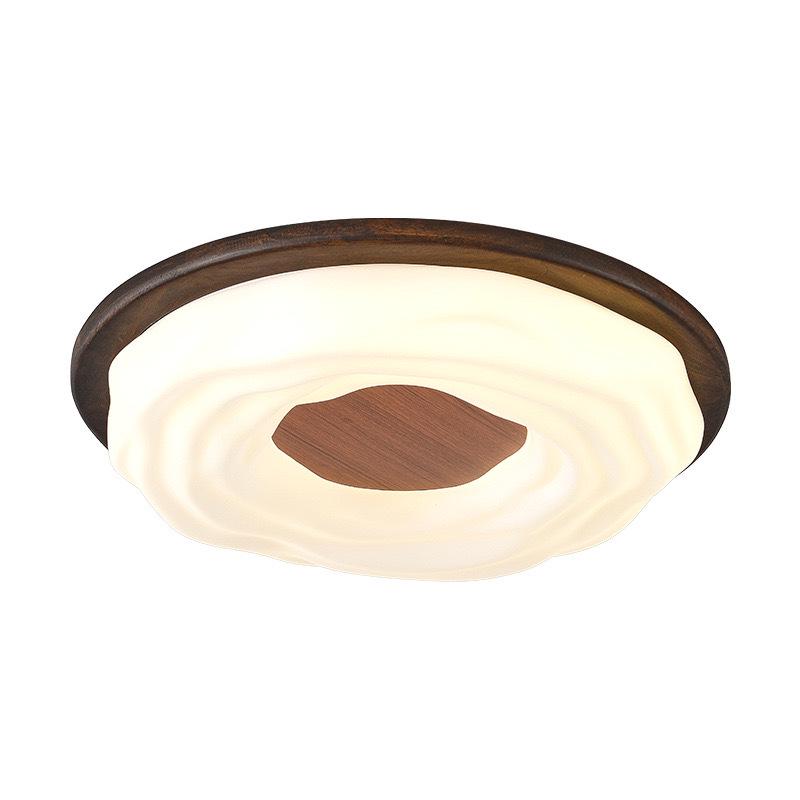 Chinese Retro Mid-Century Zen Ceiling Lamp: Solid Wood, Simple Style for Bedroom or Influencer Room