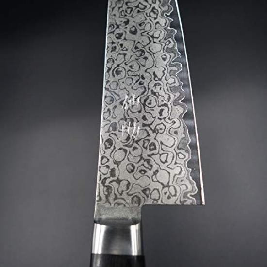 Sensuke Santoku VG10 Damascus Black Plywood Stainless 10289 Knife, 33-Layer, 165mm, Handle, Steel,