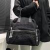 Ladies Mesh Splicing Backpack Multi-Zipper Pocket Personalized Handbag