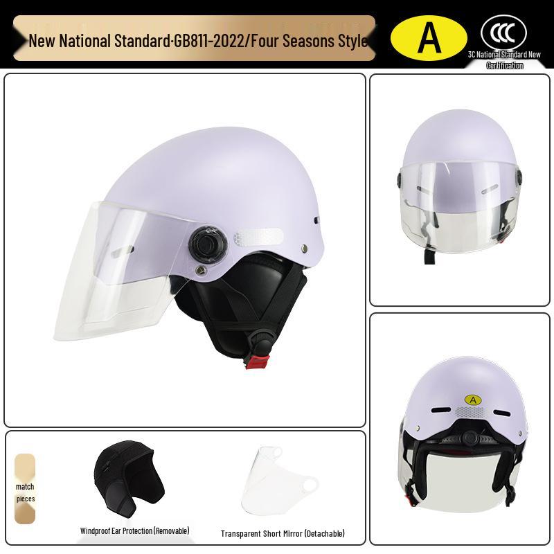 3C Certified All-Season Full-Face Motorcycle Helmet - Winter Warmth, Universal Fit for Men & Women