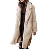 Women's Long-sleeved Warm Plush Jacket With A Lapel