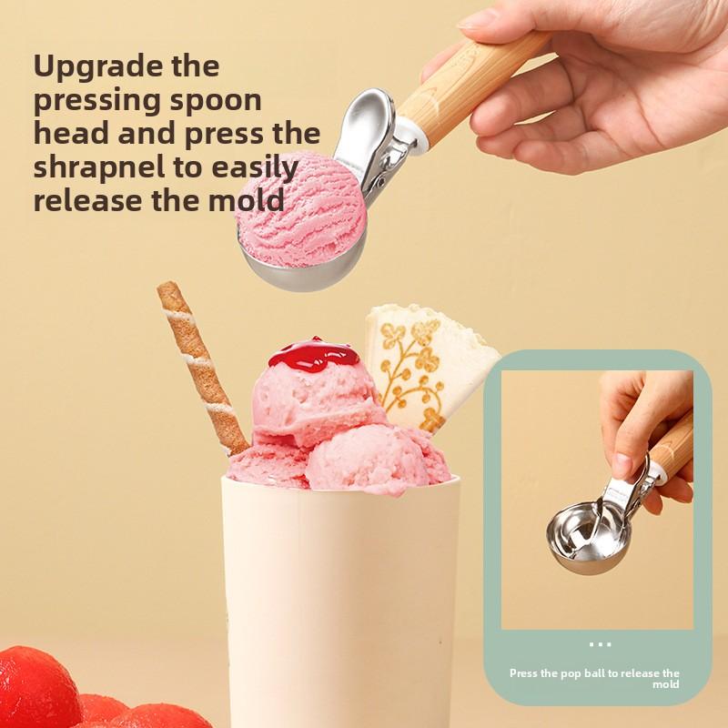 

Creative Multifunctional Pop-up Ice Cream Fruit Ball Scoop Round steel plain