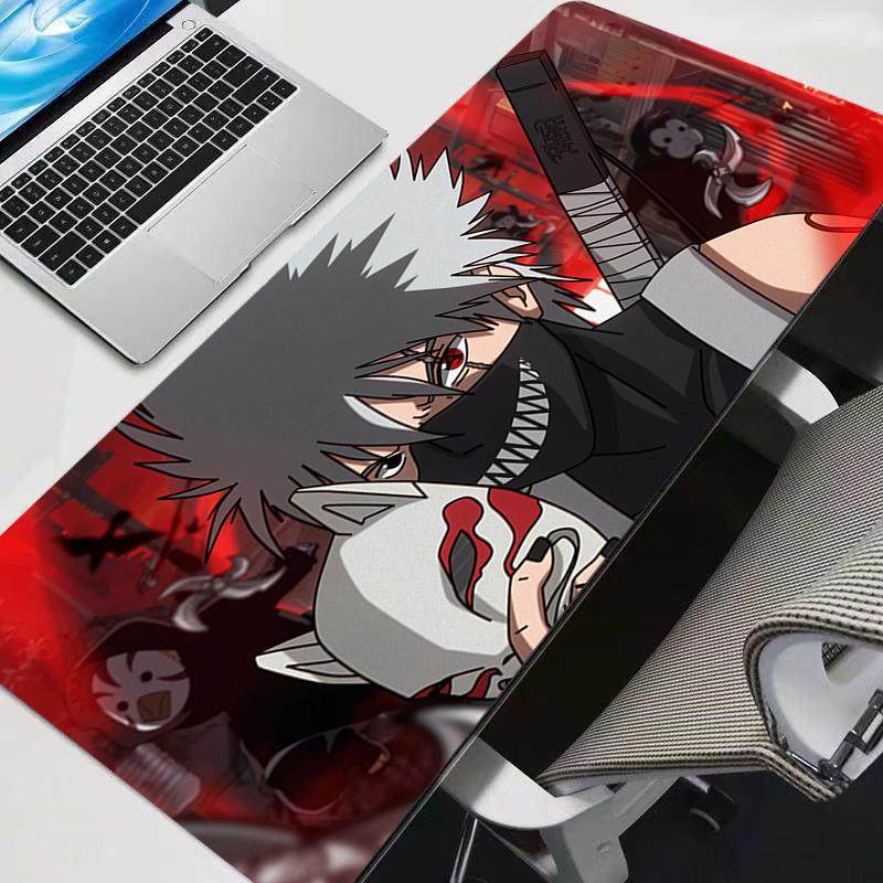 Uchiha Itachi Madara N-Naruto Uzumaki Mauspads XL Kantenversiegelung Gaming-Zubehör Computer-Gamer Tastatur-Mausmatte Schreibtisch-Mauspad