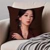 Fashion and elegant Chinese actress YYang Zi Cushion Cover Pillowcase Antidustmite Invisible Zipper Short Plush Sofa Cushion