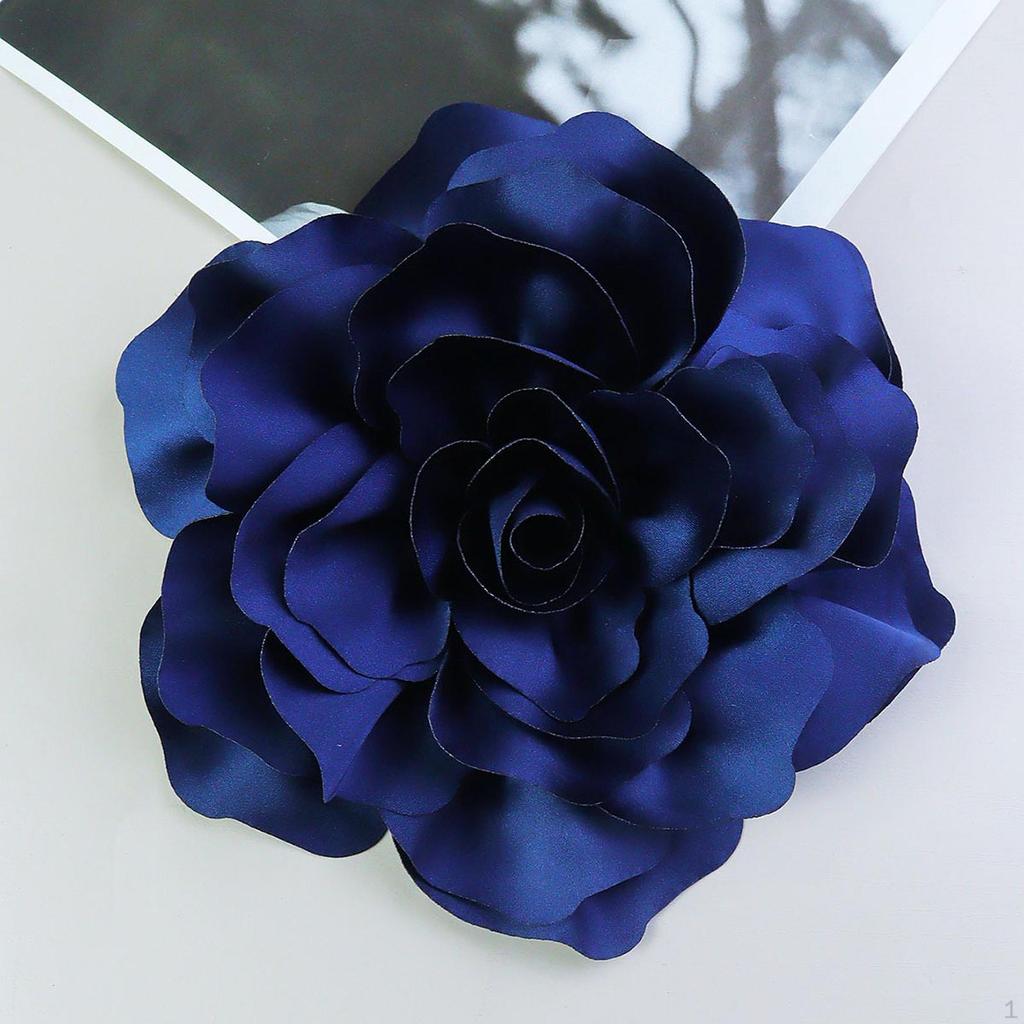 Flower Brooch Pin Boutonniere Classic Diameter 20cm with Clip Decorative Corsage Lapel for