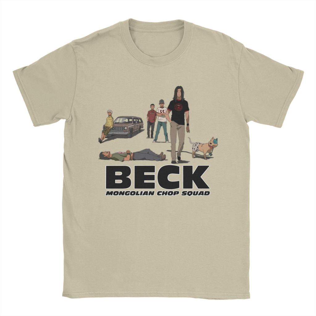 T-shirt Logo Beck Mongolian Chop Squad Été T-shirts Populaires Homme 100% Coton Col Rond Manches Courtes Hauts Drôles