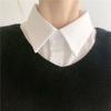Women's Black Jacquard Cotton Dickey - Versatile Fake Collar for Spring Sweaters 