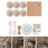 Wood Slices DIY Crafts Kit for Xmas Decor Ornaments DIY Macrame Wall Hanging