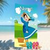 Customizable personalized beach towels Heidi themed designs.Suitable for the beach, yoga, sports;ideal as beach accessories