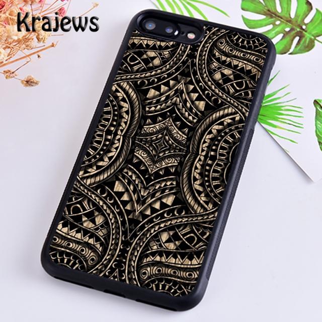 Krajews Maori polynesian samoan tribal Phone Case Cover For iPhone 17 Air 16 15 14 plus 12 pro max coque Fundas