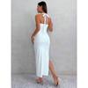 Summer New Women clothes Sexy Hanging Neck Sling Gyaru Long dress Backless Temperament Slim fit Slimming Lace-up Dress