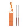 Folded Chopsticks with Storage Pouches Wood Handle Creative Shape Chopsticks for Easy Carrying