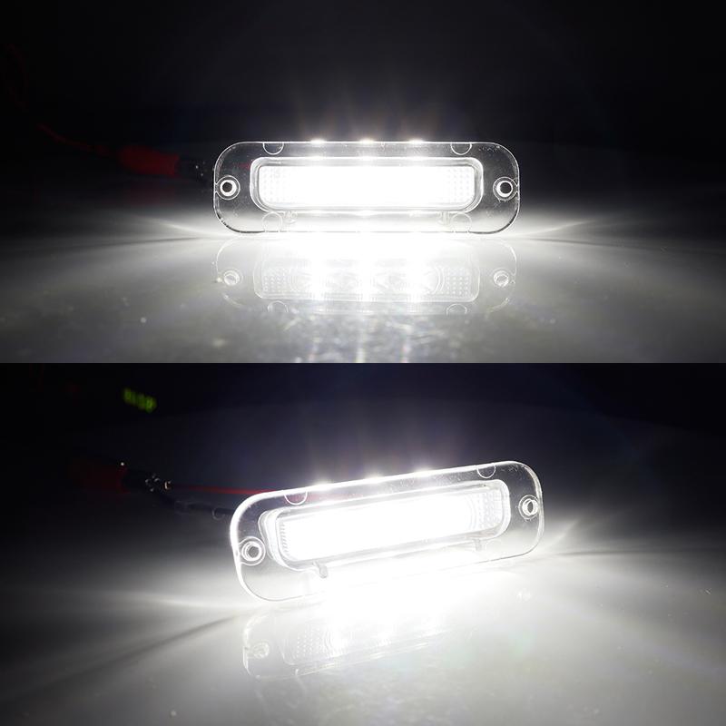 Mercedes-Benz Car & Truck License License Plate Frames OE-Fit 3W Full LED License Plate Lights For Mercedes W124, W201, W202 - 6000K White Car & Truck LED License Plate Light Bulbs
