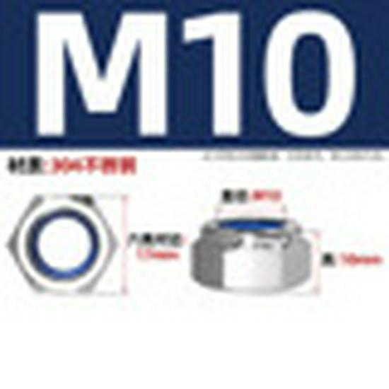 304 Stainless Steel Nylon-Insert Lock Nut DIN985