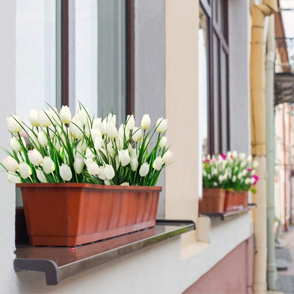 6 sztuk jedwabny bukiet tulipanów sztuczne tulipany w sumie 30 głów sztuczne prawdziwe kwiaty do domu biuro przyjęcie wesele doskonały prezent dzień matki