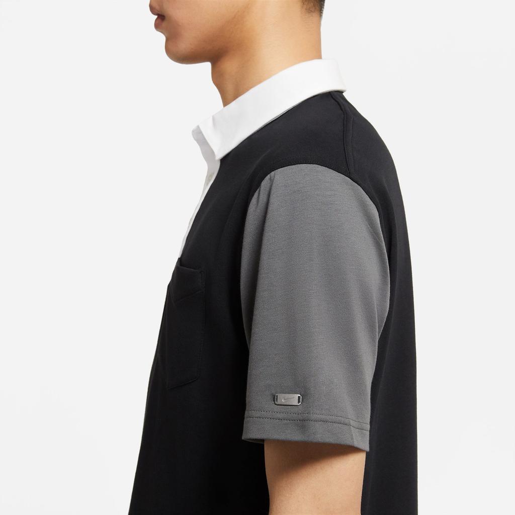 Nike Polo Shirts Men's Black Polo Collar Moderate Other CV3495-010