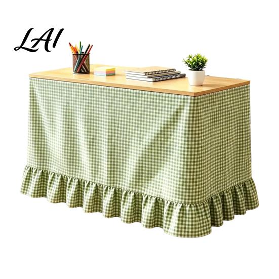 Classroom Desk Cover Gingham Ruffled Table Skirt Cottagecore Teacher Skirt for Classroom Plaid Tablecloth Birthday Wedding Baby Shower Party