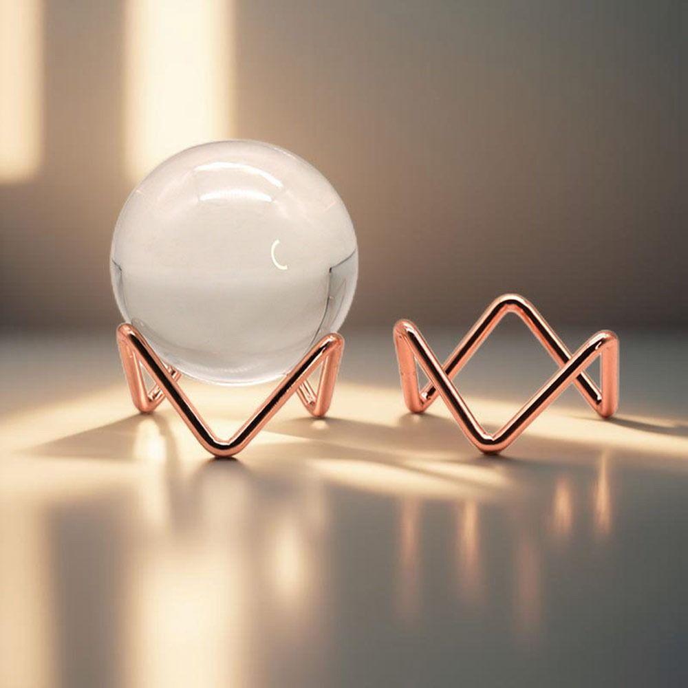 Metal Glass Sphere Holder Photography Props Crystal Ball Display Stand  for Home Decoration