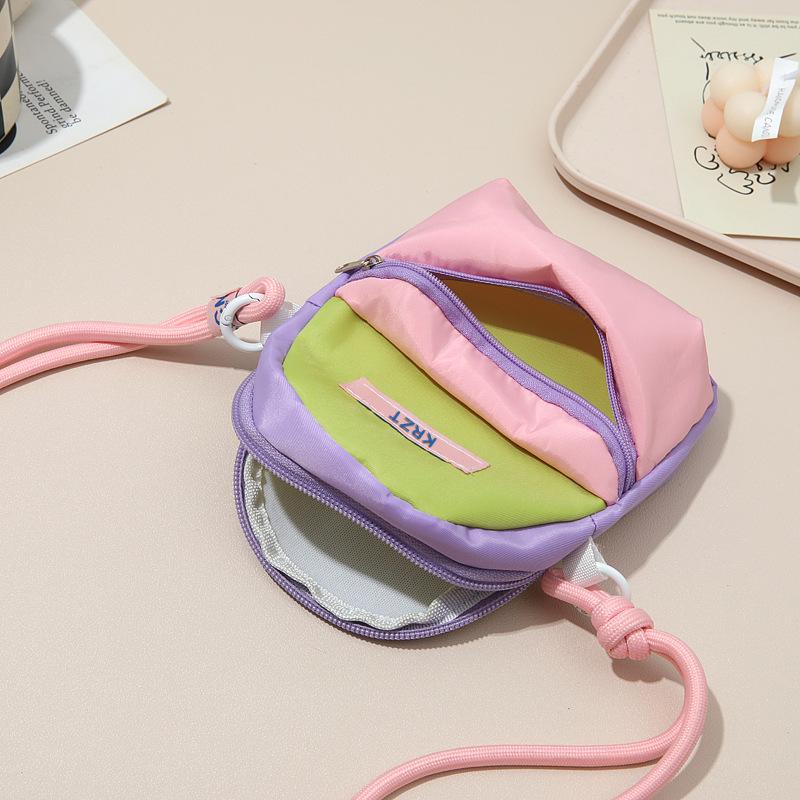 Trendy Dopamine Mini Backpack: Color Block Crossbody Bag for Women, Japanese & Korean Style