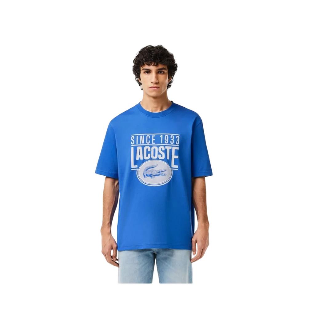 Lacoste Mens Printed Heavy Cotton Loose Fit T-Shirt