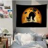 Black Cat Tapestry Office Living Room Tapestry Home Wall Decoration Tapestry