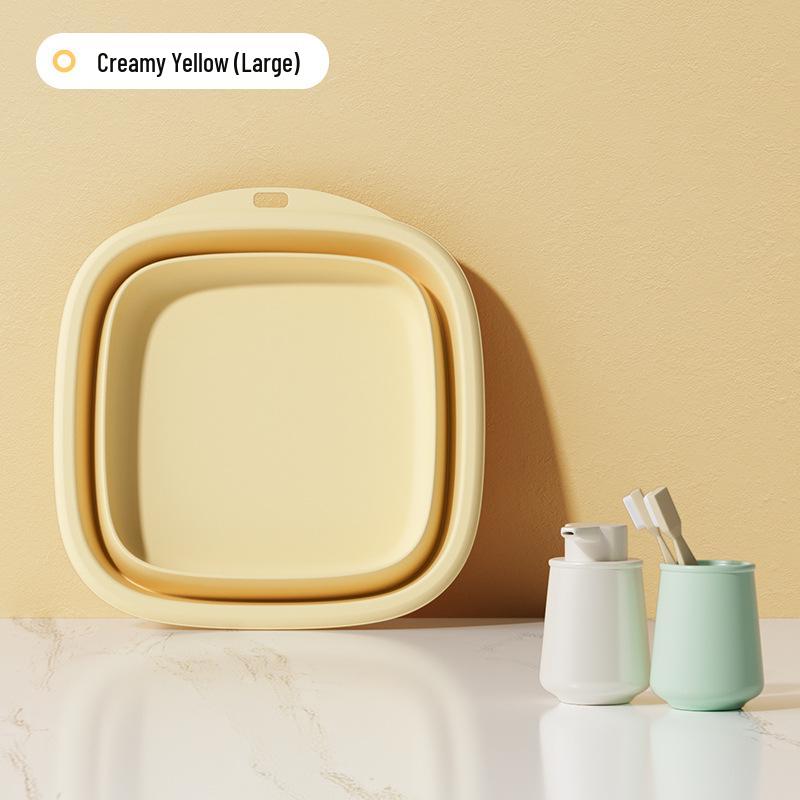 Tragbares faltbares Waschbecken für Zuhause, Studentenwohnheim und Reisen: Großes Becken zum Fußwaschen & Kleines Becken für Babys und Schwangere.