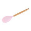 1PC Silicone Wood Turner Soup Spoon Spatula Brush Scraper Pasta Server Egg Beater Kitchen Cooking Tools Kitchenware Green/Pink
